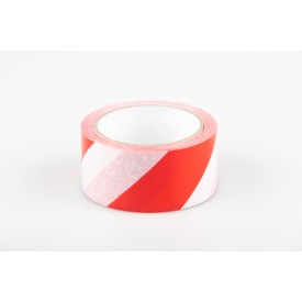 Red White Hazard Safe Distance Floor Marking Tape 48mm X 33m